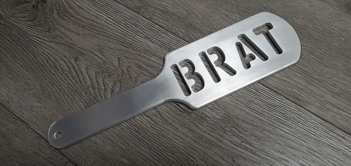 BRAT Spanking Paddle in Aluminum Ballisticmetal Female Sex Toys