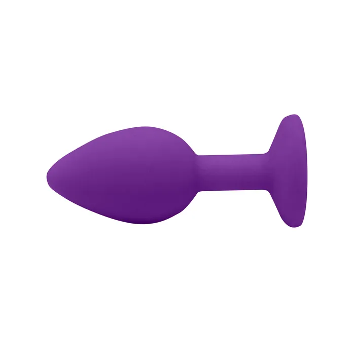 Castle Megastore Anal Fetish Pleasure Play Small Purple Silicone Pink Jewel Butt Plug