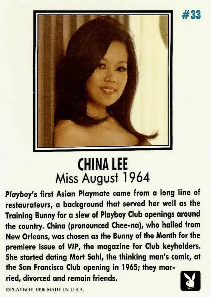 Couples Greenthunderbirds Cards Playboy August Edition 33 China Lee