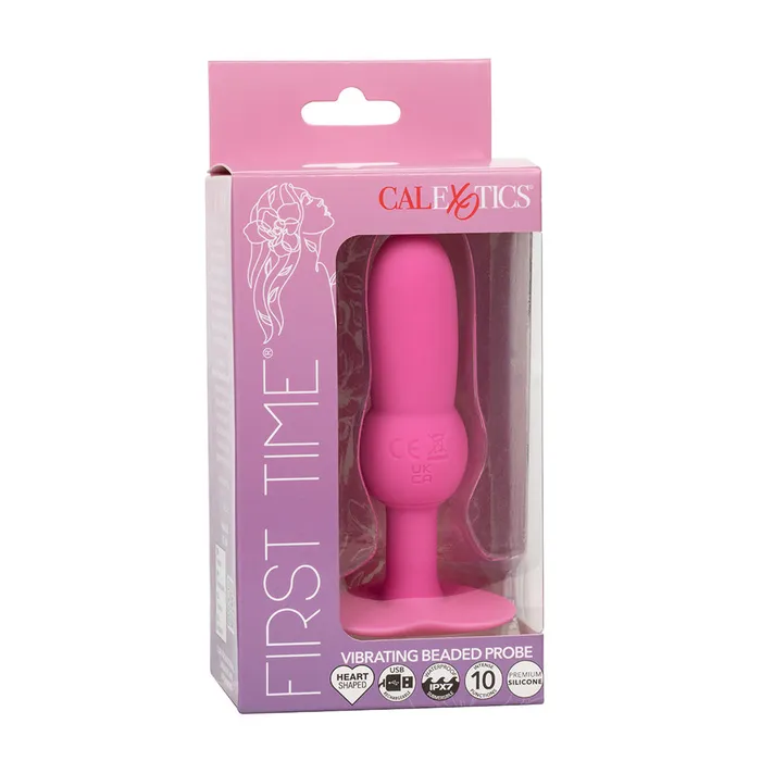California Exotics Anal First Time Vibrating Beaded Anal Probe With Heart Base