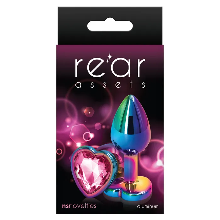 Rear Assets Multicolour Heart Gem Metal Butt Plug Small ns novelties Anal