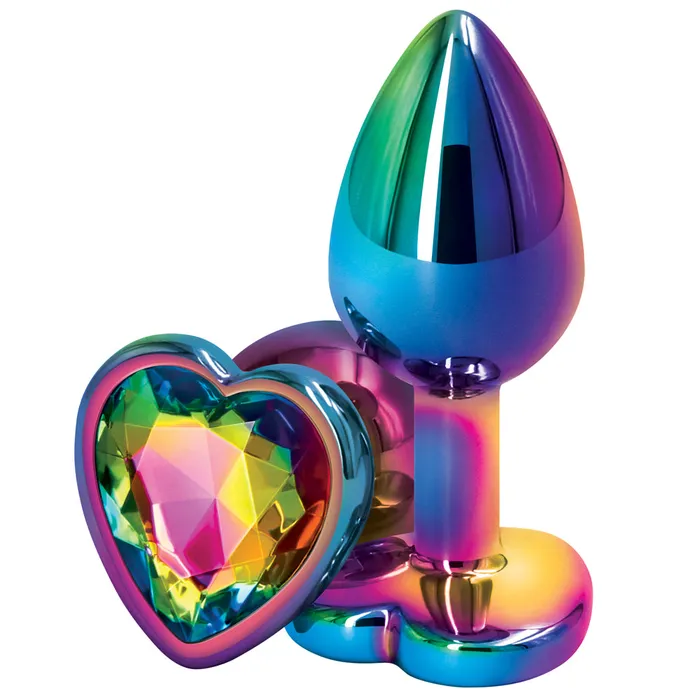 Rear Assets Multicolour Heart Gem Metal Butt Plug Small ns novelties Anal