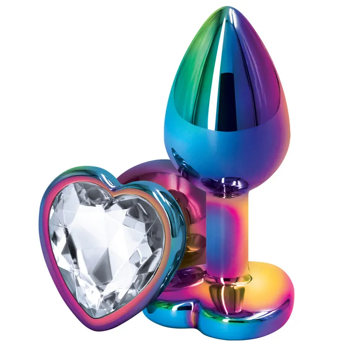 Rear Assets Multicolour Heart Gem Metal Butt Plug Small ns novelties Anal