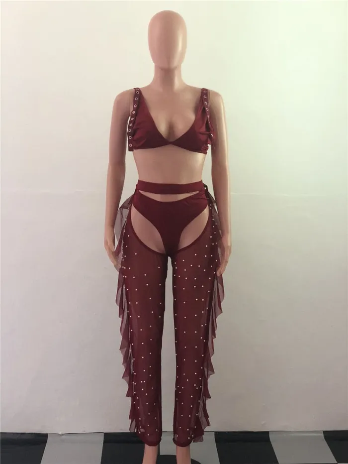 Bra Top with Thong and Ruffle eprolo Male Sex Toys