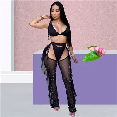 Bra Top with Thong and Ruffle eprolo Male Sex Toys