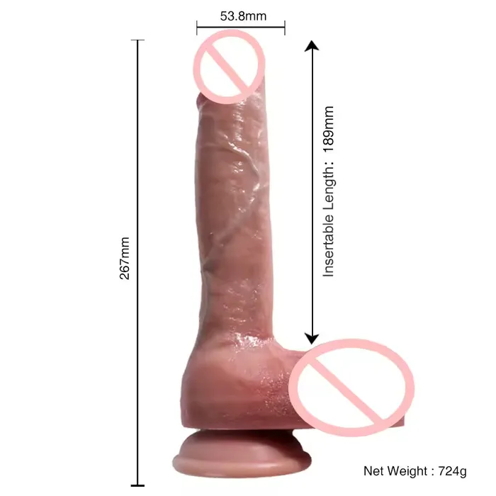 Domlust Realistic Dildos Butt Plug 10 inch Life Size Male Penis Silicone Anal Dildo Female Sex Toy Anal