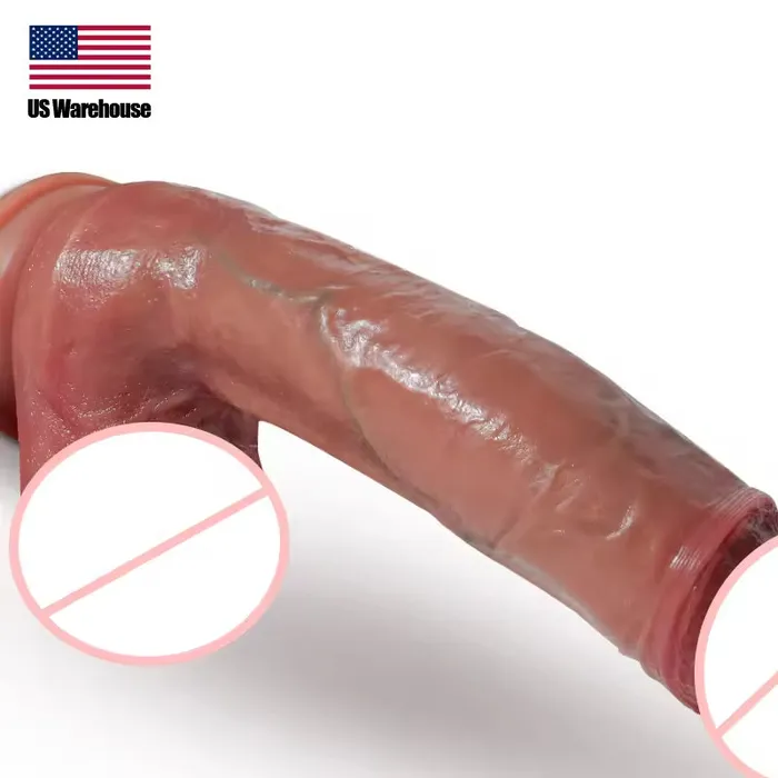 Domlust Realistic Dildos Butt Plug 10 inch Life Size Male Penis Silicone Anal Dildo Female Sex Toy Anal