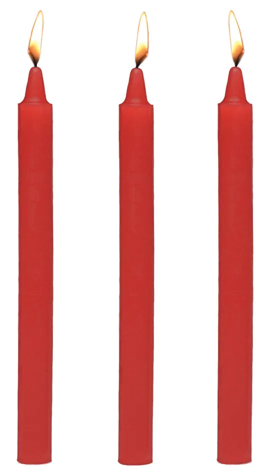 XR Brands Master Series Vibrators Fetish Drip Candles 3pk Red XR Brands Master Series Vibrators Fetish Drip Candles 3pk Red