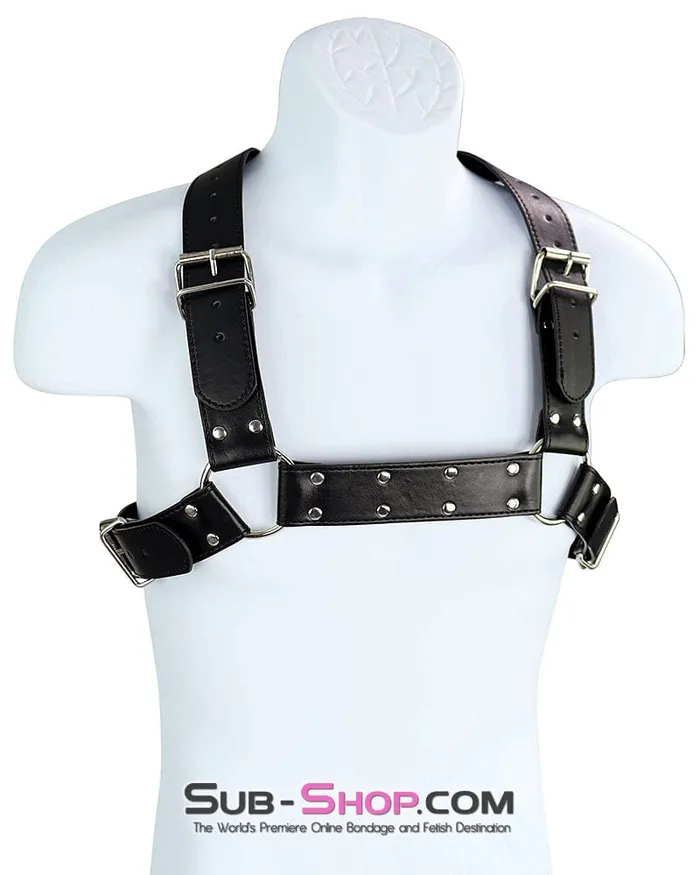 0559DL Mans Wide Buckling Bondage Chest Harness Idea Female Sex Toys