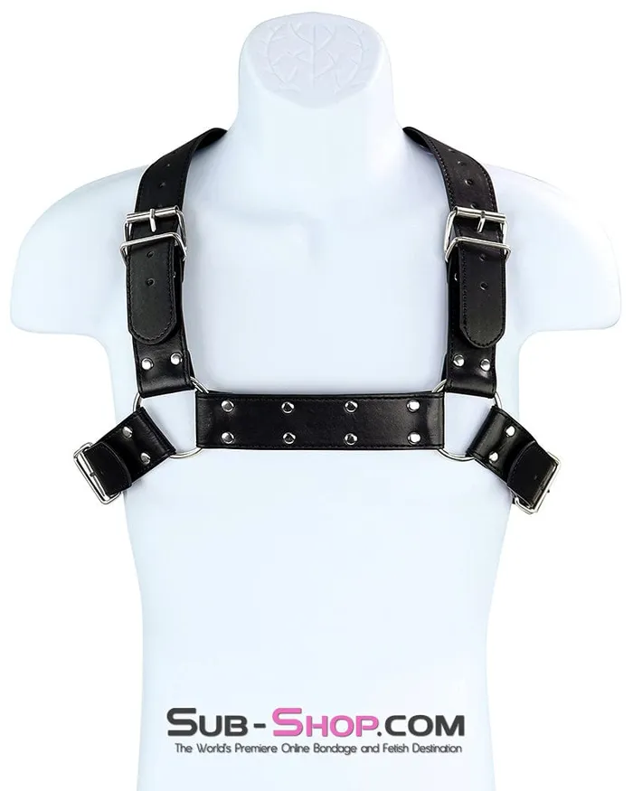0559DL Mans Wide Buckling Bondage Chest Harness Idea Female Sex Toys