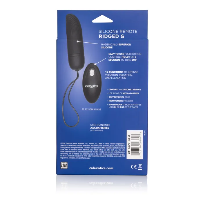 Anal Silicone Remote Ridged G CalExotics Anal Silicone Remote Ridged G CalExotics