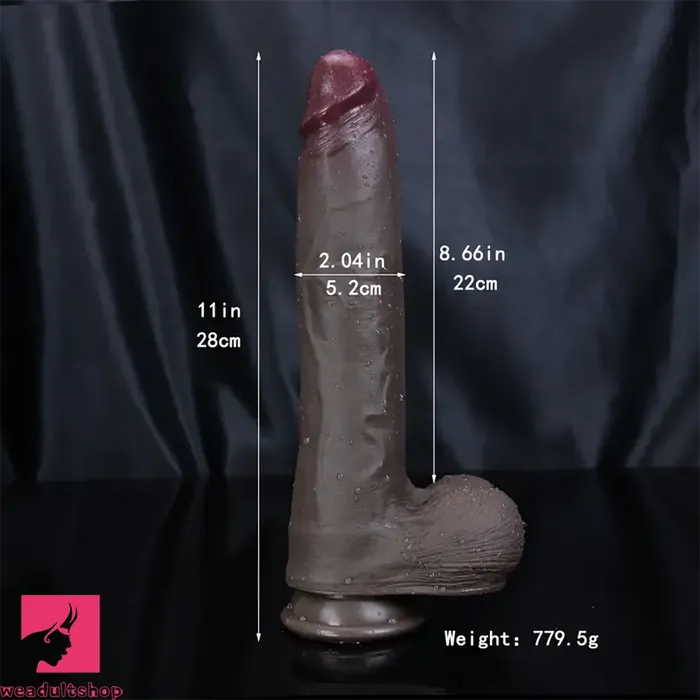 Dildos Weadultshop 11in Ebony Silicone Dildo Female Soft Real Adult Couple Flirting Sex
