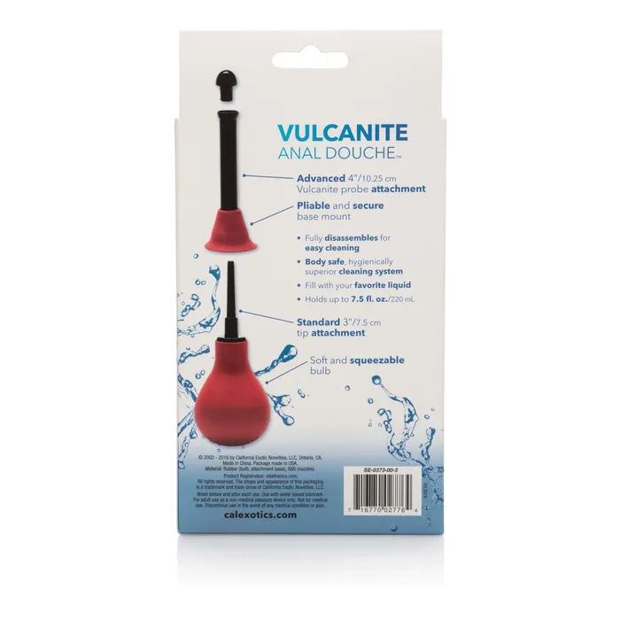 Male Sex Toys Calexotics Vulcanite Unisex Anal Douche Set Comfortable Easy Hygiene with Attachments