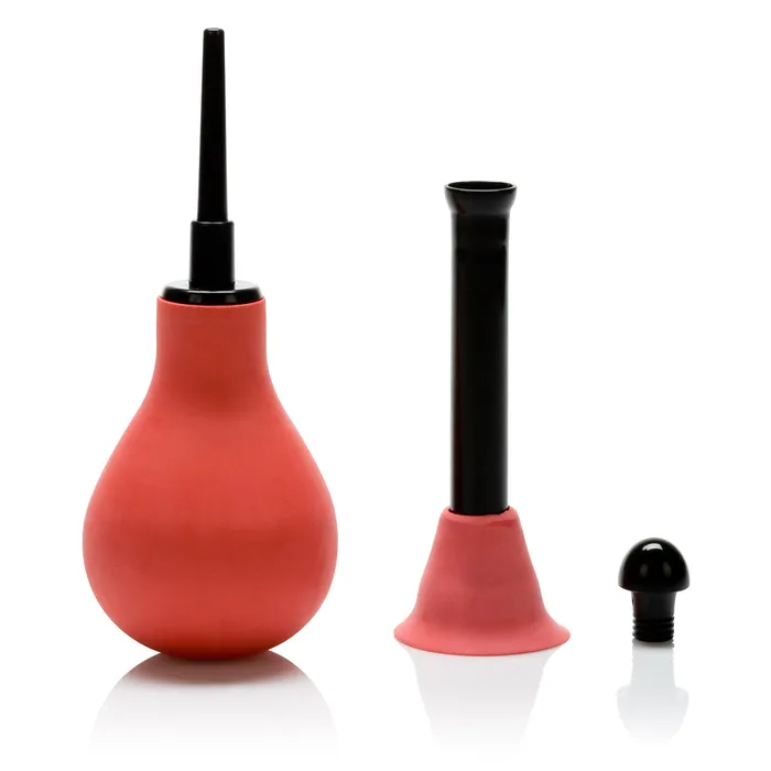 Male Sex Toys Calexotics Vulcanite Unisex Anal Douche Set Comfortable Easy Hygiene with Attachments