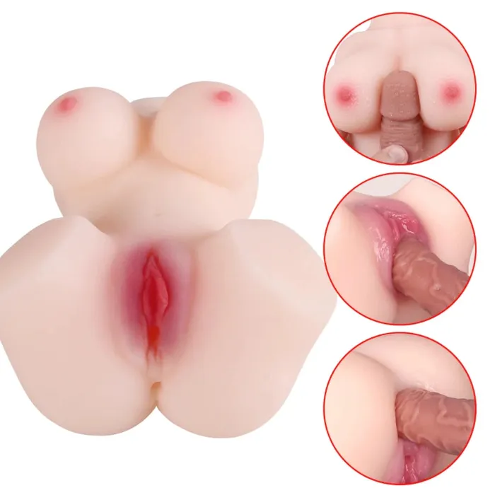 Male Sex Toys qukoukou T544 55lbCheap Mini size torso dollfake pussy sex toy