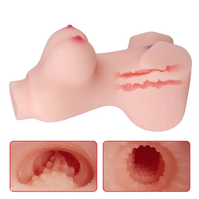 Male Sex Toys qukoukou T544 55lbCheap Mini size torso dollfake pussy sex toy