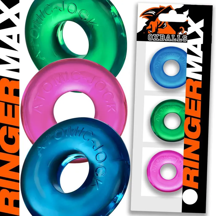 Oxballs Ringer Max 3Pack Neon Male Sex Toys Oxballs Ringer Max 3Pack Neon Male Sex Toys