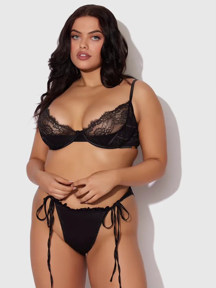 Fredericks Of Hollywood Couples Adelaide Satin Lace Push Up Demi Bra Fredericks Of Hollywood Couples Adelaide Satin Lace Push Up Demi Bra