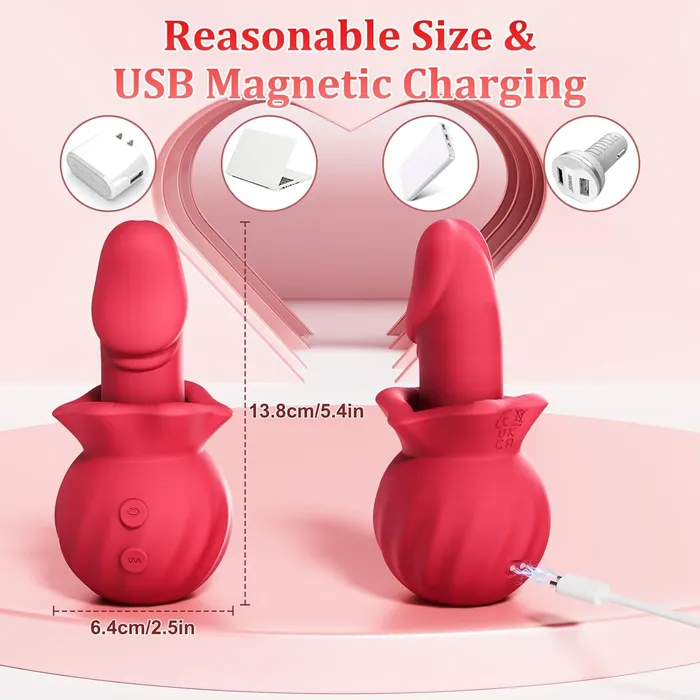 Male Sex Toys Lurevibe Mouth Vibrators Female Clitoral Vagina Anal Sex Stimulator with 3 Sucking 10 Wiggling Vibrating Modes