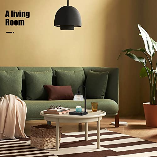 Black Electric Candle Warmer Lamp with 2 Bulbs Height Adjustable Dimmer K818363
