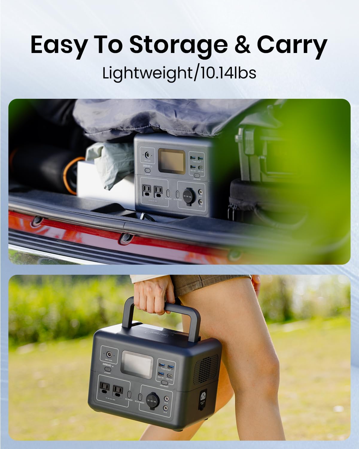 300W 268Wh LiFePO4 Portable Power Station with Dual AC Outlets D4266