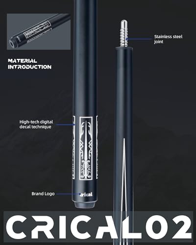 Carbon Fiber Pool Cue Stick 58" with 12.5mm Tip I2684