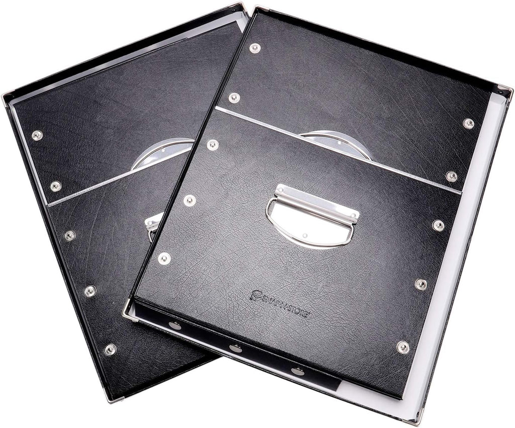 Black 2 Pack Portable File Storage Box with Lids Y4854
