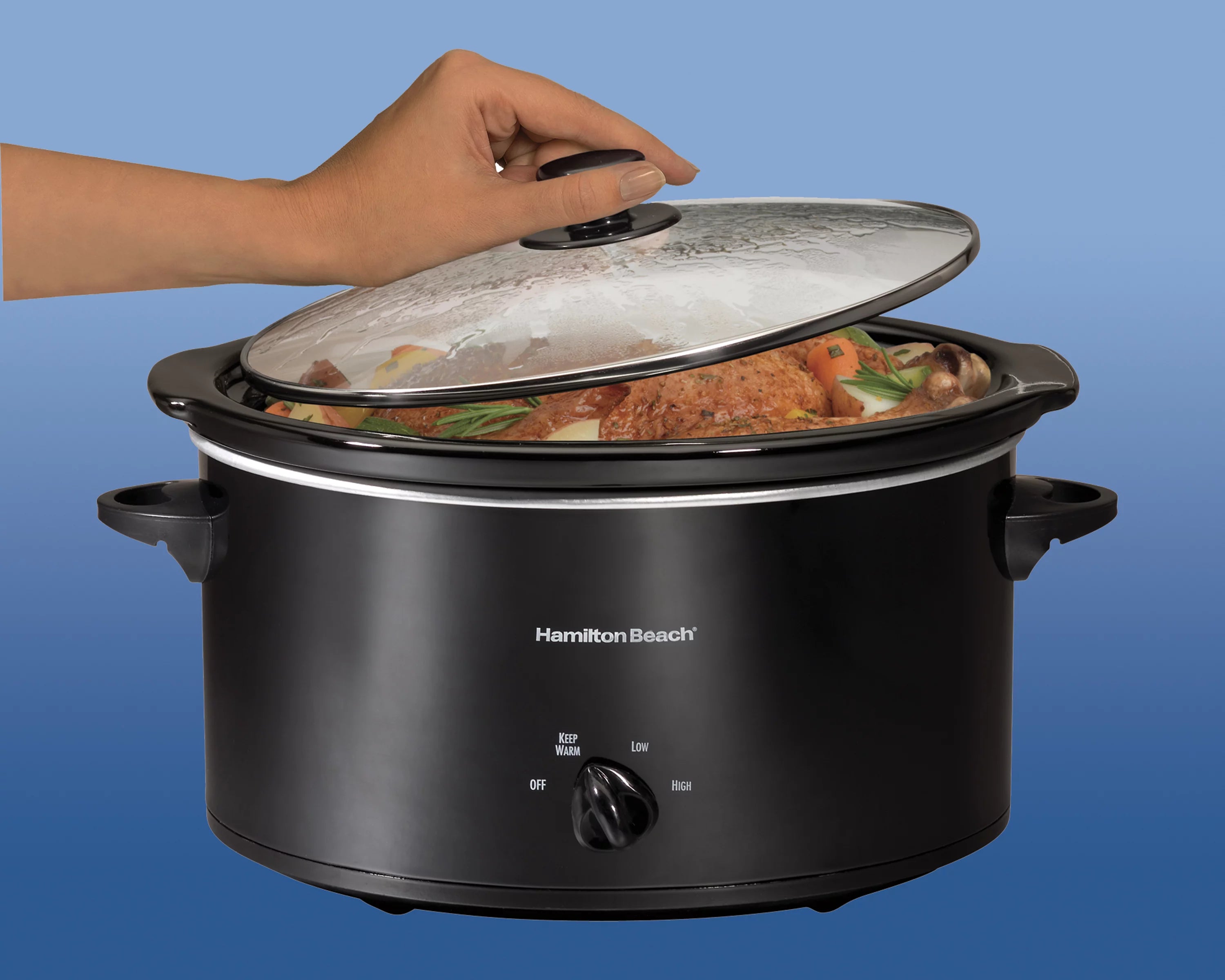 5 Quart Portable Slow Cooker with Removable Crock U5689