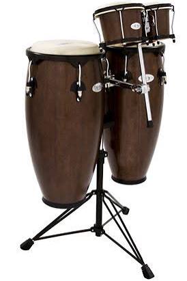 Tobacco Wood Conga Set with Stand A93678