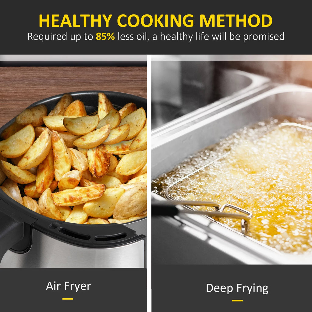 Black 6.9 Quart Air Fryer with Nonstick Basket C45076