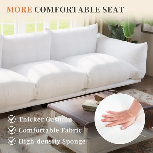 Beige 3 Seater Chaise Lounge Sectional Sofa with 3 Lumbar Pillows N863211