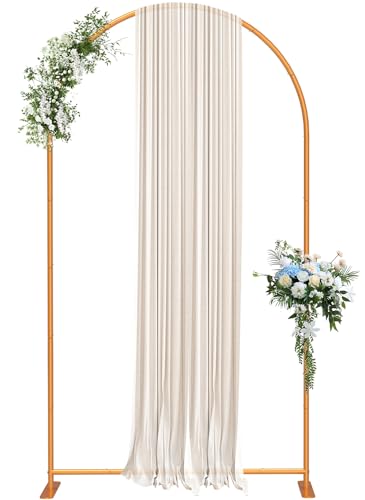 7.2FT Gold Metal Arch Backdrop Stand D833