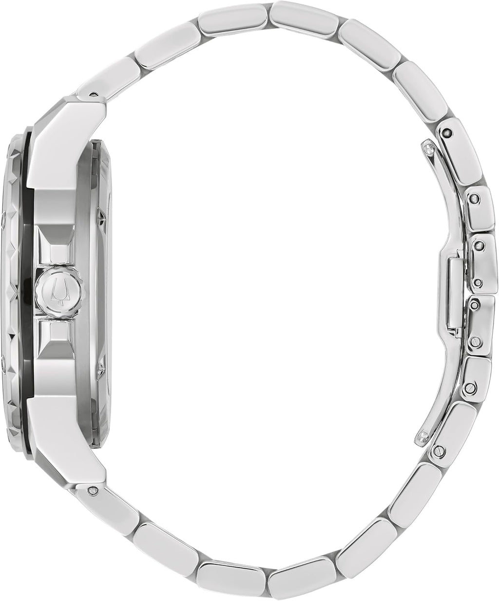 Men's Automatic Stainless Steel Watch with Blue Sunray Dial I433
