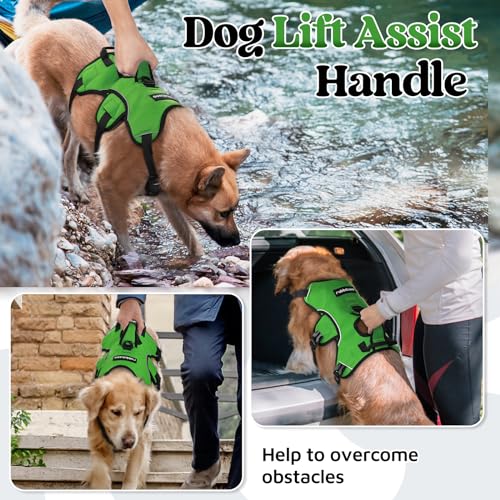 Black Reflective No Pull Dog Harness with Lift Handle X562