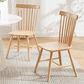 Black Solid Wood Dining Chairs Set of 2 J24348