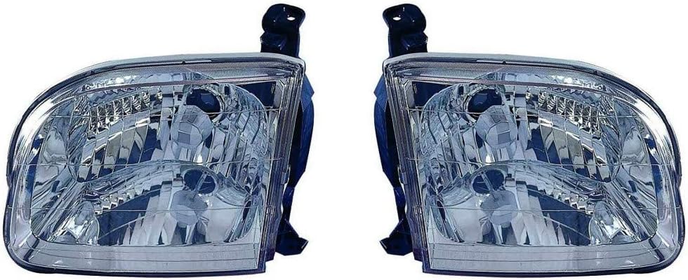 Pair Headlight Assembly for Toyota Sequoia 2001 2002 2003 2004 K474257