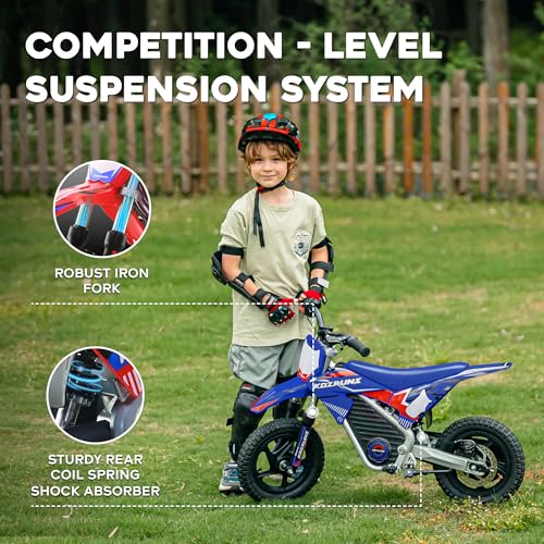 Red Electric Dirt Bike with 12-Inch Off-Road Tires X922