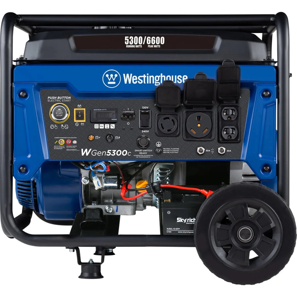 6600 Peak Watt Gas Powered Portable Generator with Remote Electric Start and CO Sensor G154733