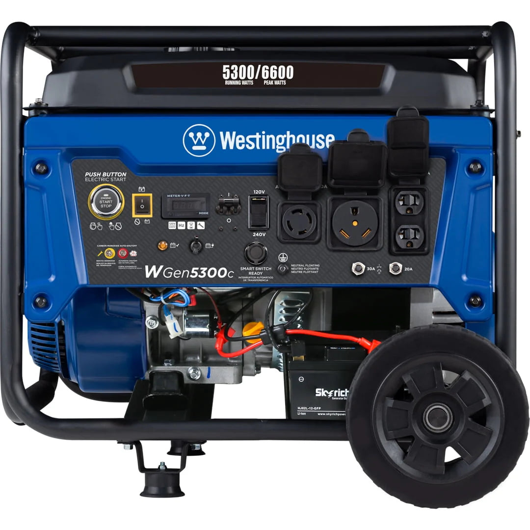6600 Peak Watt Gas Powered Portable Generator with Remote Electric Start and CO Sensor G154733
