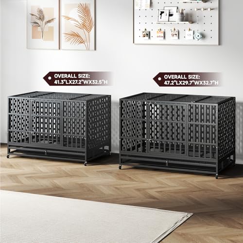 48 Inch Heavy Duty Steel Dog Crate with Removable Tray I44860