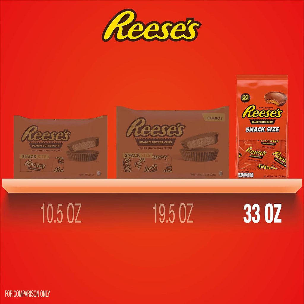 Milk Chocolate Peanut Butter Snack Size Cups, 33 oz (60 Pieces) K308237