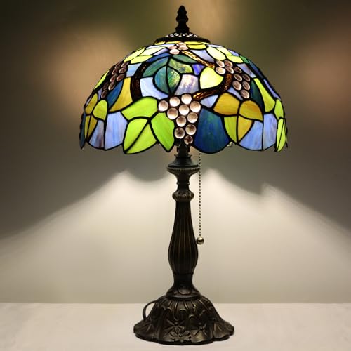 Stained Glass Table Lamp 12X12X19 Inch Sea Blue I491
