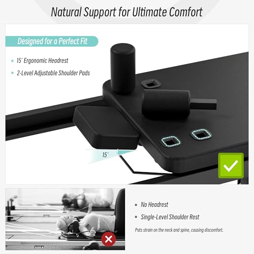 Black Foldable Pilates Reformer Machine with Jump Board, 500 lbs Capacity N980043