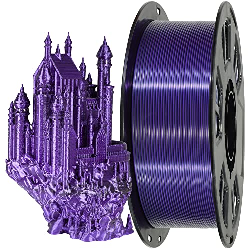 6 Spools Bicolor Dual Color 1.75mm 3D Printer Filament Bundle, Silk PLA, 250g X 6 Spools F350962