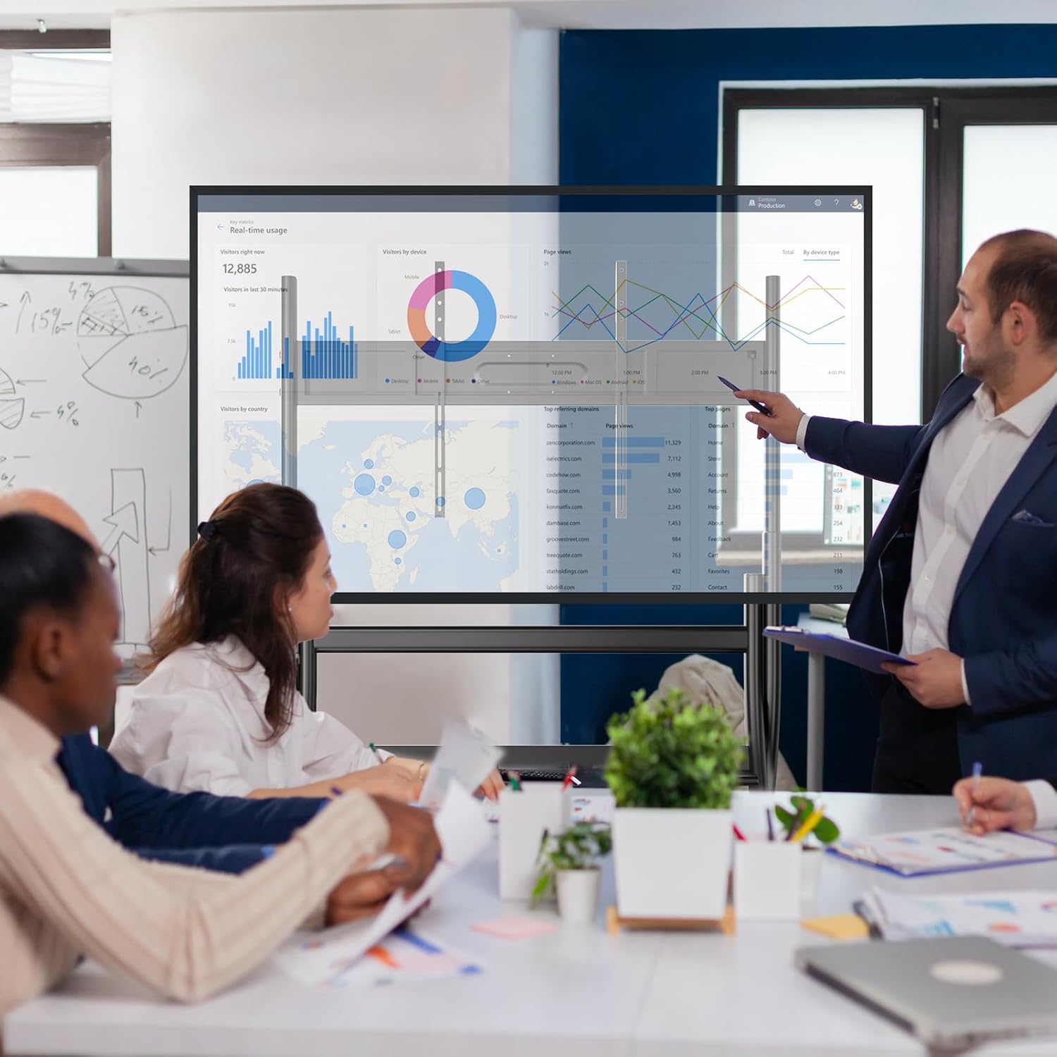 55 Inch 4K UHD Touch Screen Interactive Whiteboard B214323