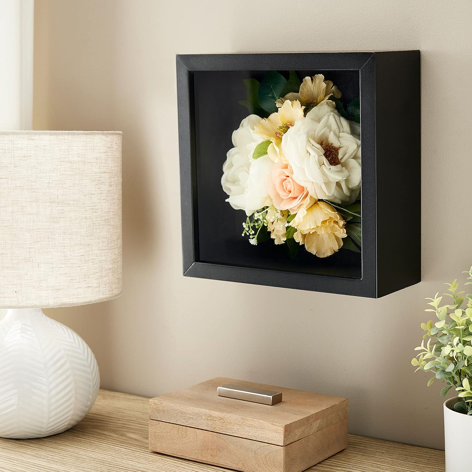 10" x 10" Black Extra Deep Shadow Box Display Case K4334