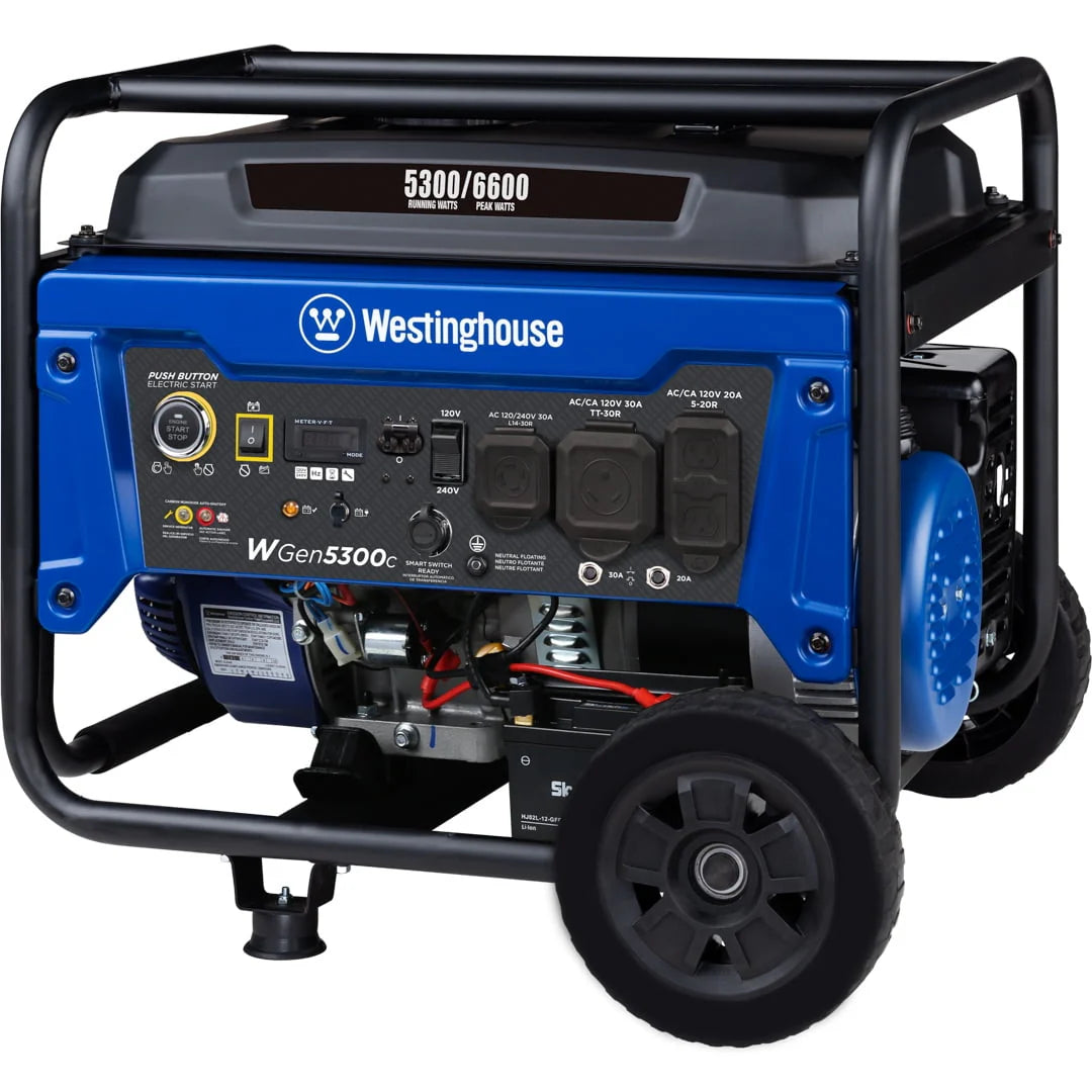 6600 Peak Watt Gas Powered Portable Generator with Remote Electric Start and CO Sensor G154733