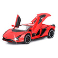 Blue Metal Model Car with Light and Sound Pull Back Toy Car T141682