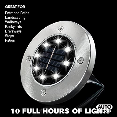 Solar Disk Lights Set of 8 E4538