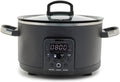 4QT Electric Slow Cooker with Lid, Hard Anodized Ceramic Nonstick Inner Pot V14458
